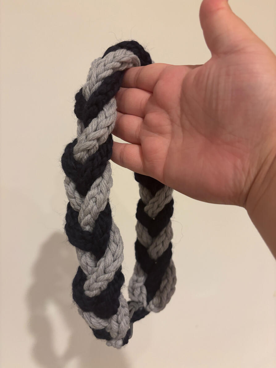 Knitted braided headband