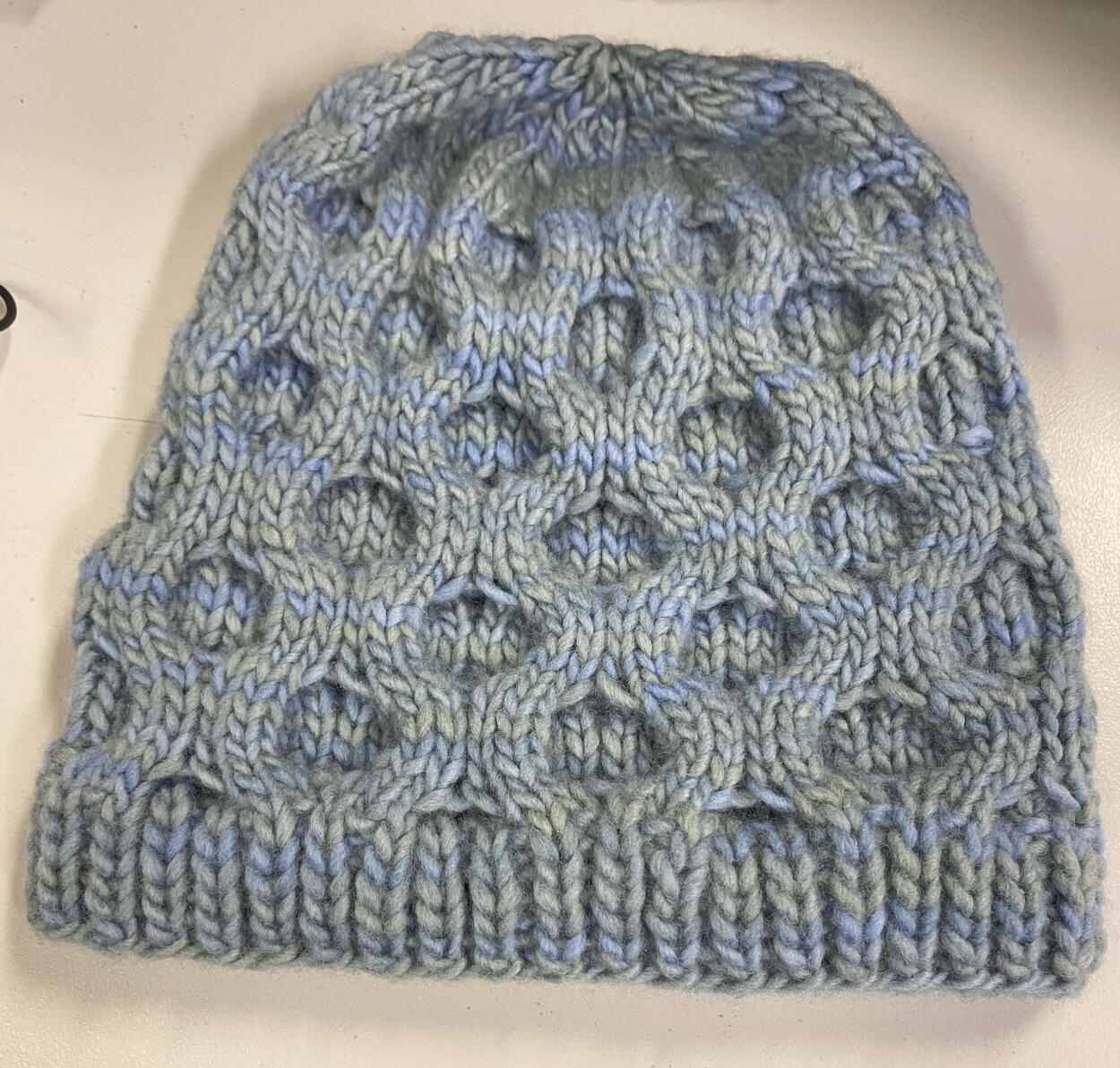 Cable knit hat
